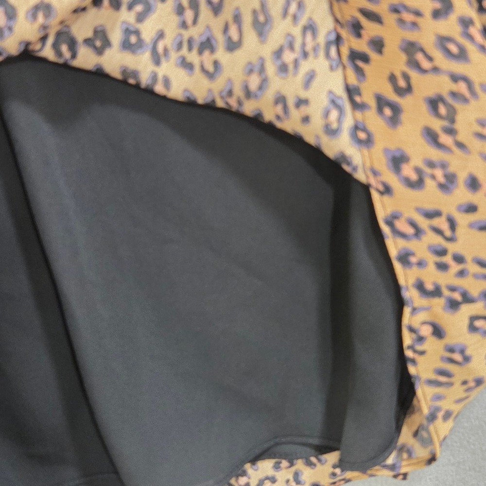 CeCe Ruffle Ruched Leopard Print Blouse Women's Size Small Office Romantic Chic - Picture 10 of 14